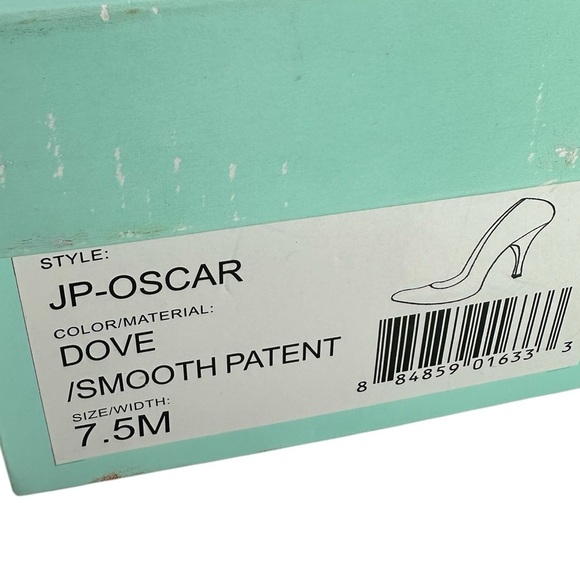 J.S. Oscar by JESSICA SIMPSON Beige Dove/Smooth Patent Leather HIGH HEEL 7.5M - Picture 5 of 7